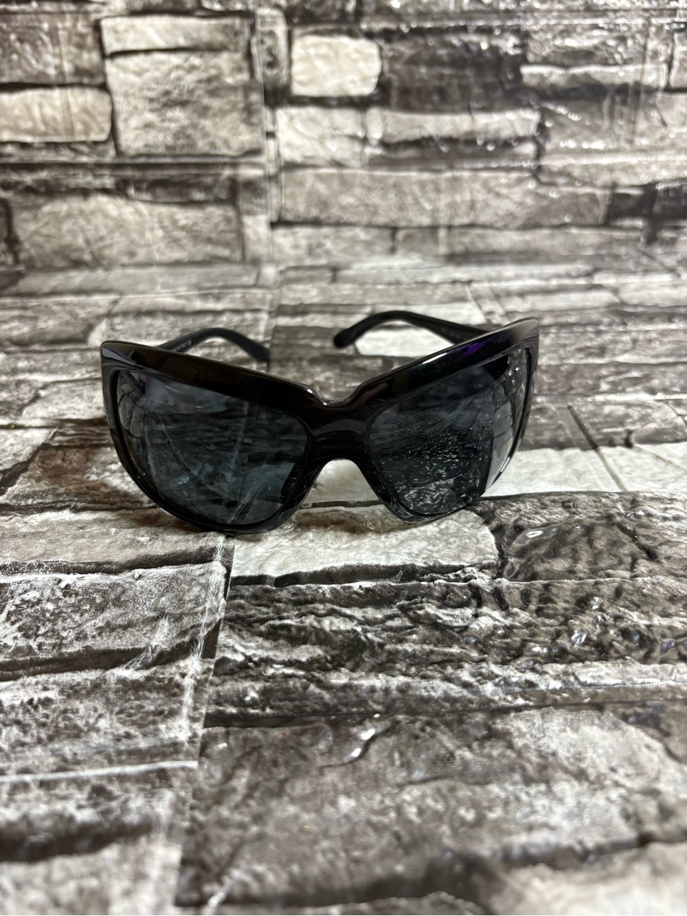 Black BVLGARI Women's Oversized Fashion Sunglasses